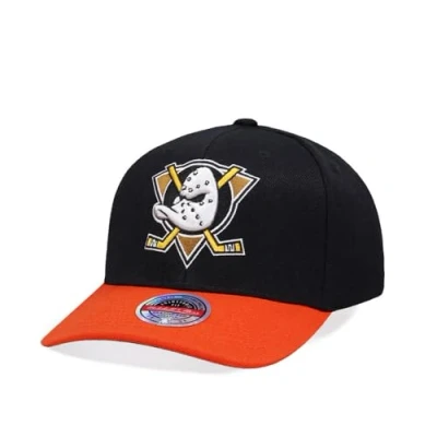 Image of Mitchell &amp; Ness NHL Team 2 Tone Snapback Cap CR Update Anaheim Ducks Black/Orange, black, One Size