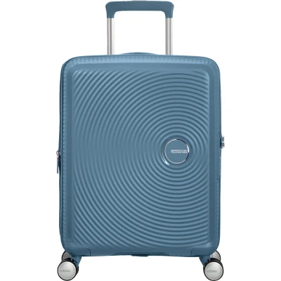 Image of American Tourister EXP TSA Sound Box Stone Blue 55 Unisex Adult Spinner, Blue, 55, CASE