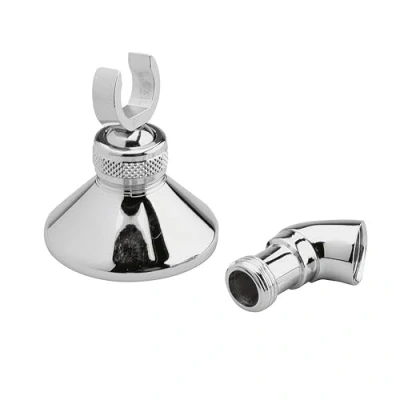 Image of Round Wall Bracket and Elbow Chrome