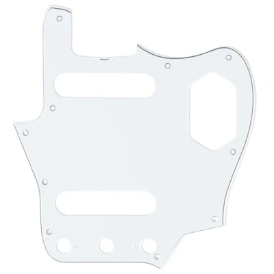 Image of Musiclily Pro 10 Hole 65 60s Vintage Style Guitar Pickguard for Fender American Jaguar, 3Ply Parchment