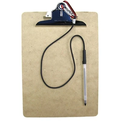Image of 24 INCH Pen Leash Carabiner ATTACHES to CLIPBOARD OR Notebook. (CLIPBOARD and Notebook NOT Included)