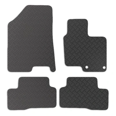 Image of Carsio Rubber Car Mats For Hyundai Tucson Hybrid 2021+ Onwards Tailored Fit Floor Mat Set Complete Accessory Black Custom Fitted All Weather &amp; Heavy Duty, Anti Slip Backing with Clips