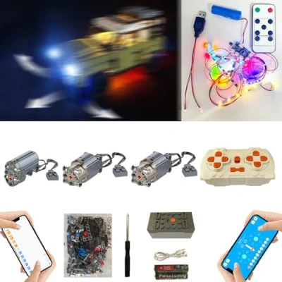 Image of MYMG 4th Generation Motor and Remote Control Light Upgrade Kit for Land Rover Defender 42110 Model, Gifts Adults Kids, Compatible with Lego 42110(Model not Included)