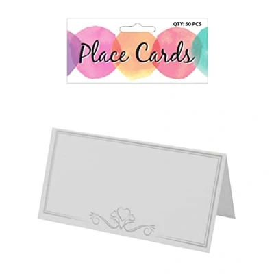 Image of Wedding Table Place Name Cards Decoration Favours Cheap White X51 169