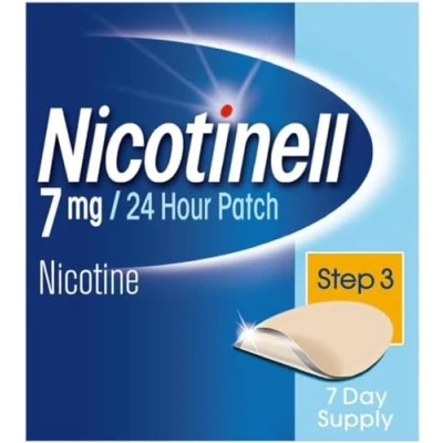 Image of Nicotinell Nicotine Patch, Quit Smoking Aid Step 3, 24 Hour 7 mg, Pack of