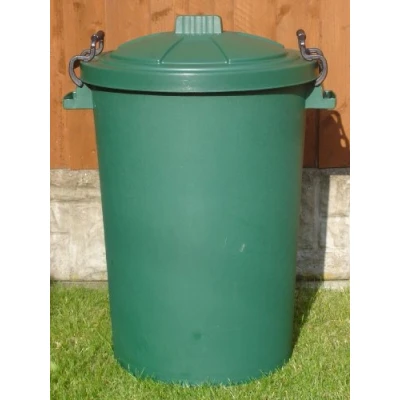 Image of KetoPlastics 80/85 Litre Green Bin With Lockable Handles (Made In The U.K)