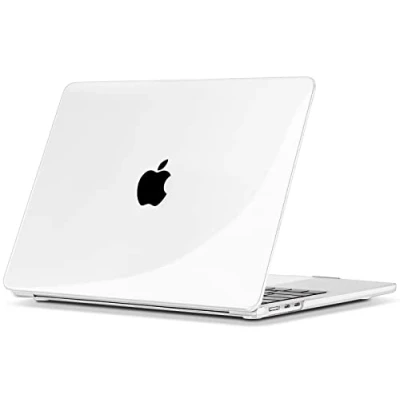 Image of TECOOL Case Compatible with MacBook Air 13.6 Inch M3 M2, 2024 A3113 &amp; 2022 A2681, Ultra Slim Hard Shell Cover, Glossy Surface, Crystal Clear
