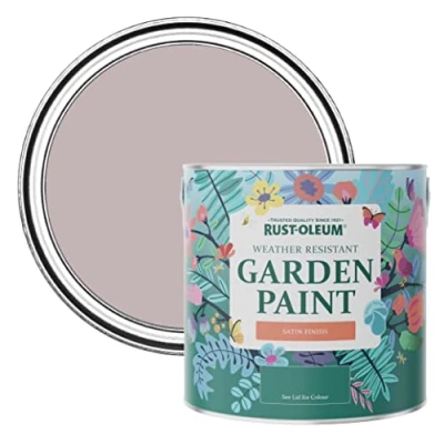 Image of Rust Oleum Purple Mould Resistant Garden Paint In Satin Finish Lilac Wine 2.5L