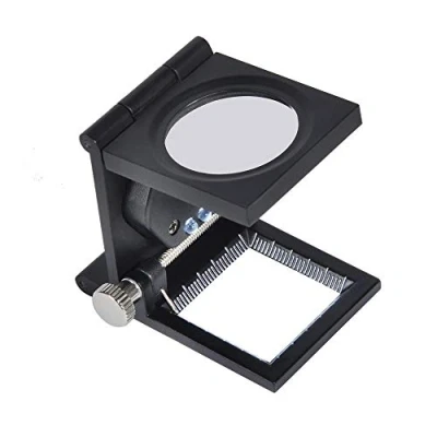 Image of Magnifying Glass, Lighted Magnifier,1pc LED Fold Stand Fabric Cloth Square Magnifier Magnifing 10X Lens Watch Jeweler Tool