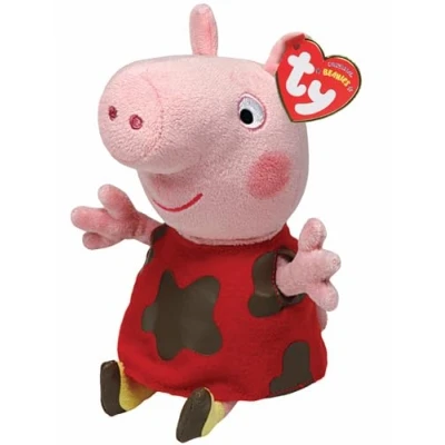 Image of Ty UK 6 inch Peppa Pig Muddy Puddles Beanie