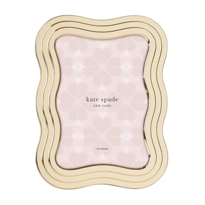 Image of kate spade new york Gold South Street 5&quot; X 7&quot; Wavy Frame, 1.00 LB