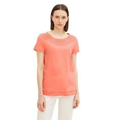 Image of TOM TAILOR Women&#039;s 1032133 T Shirt, 26200 Strong Peach Tone, M