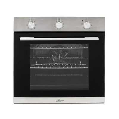 Image of Willow WOF60SS 60cm Fan Assisted Oven with plug and 7 Functions, Mechanical Timer, Integrated Grill, 2 Years Warranty Stainless Steel