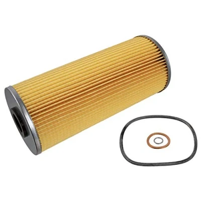Image of 3521800109, 3661800009, 3661800809, A3521800109, A3661800009 Oil Filter FEBI BILSTEIN 108142 with gaskets Insert MERCEDES BENZ: LK/LN2, UNIMOG