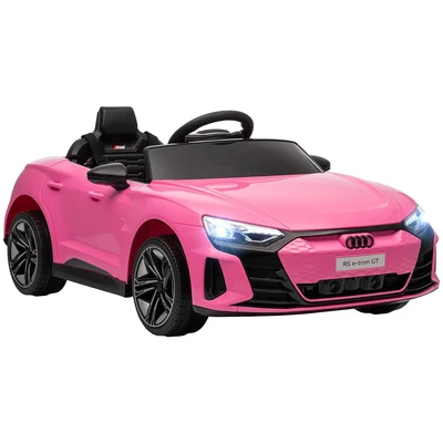Image of HOMCOM Audi RS e tron GT Licensed Electric Cars for Kids Ride ons 12V Battery Powered Toy w/Remote Control Music, 3 5 years, Pink