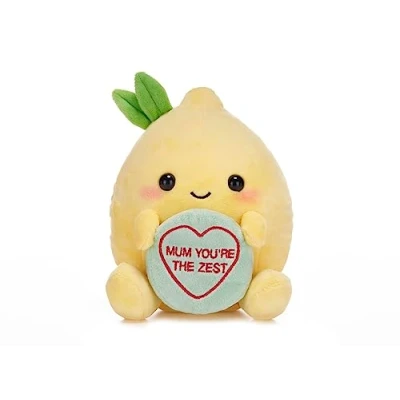 Image of Posh Paws 37644 Swizzels Love Hearts 7&quot; (18cm) Mum You&#039;re The Zest Lemon Plush Soft Toy