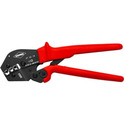 Image of Knipex Crimping Pliers for two hand operation burnished, with non slip plastic coating 250 mm 97 52 18