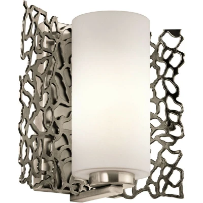 Image of Silver Coral 1 Light Wall Silver, E27