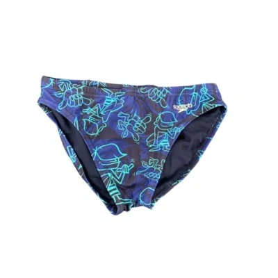 Image of Speedo Men&#039;s Print Beachstar Brief 2&quot; Brief, Hapuna Blue, 34