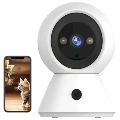 Image of EatPitaya Security Camera Indoor 1080p HD 360 WiFi Cameras for Home Baby 2 Way Audio Night Vision SD Card Storage Motion Detection &amp; Pet Monitor(K11)