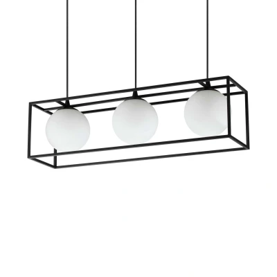 Image of Lingotto 3 Light Bar Pendant Ceiling Matte Black