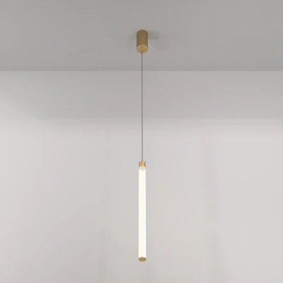 Image of Maytoni Ray Slim Pendant Ceiling Light Gold, 95.9cm, Integrated LED 3000K