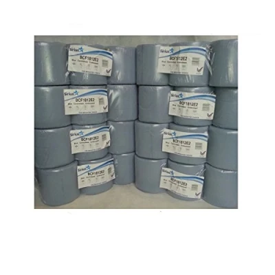 Image of Blue Centre feed Embossed Rolls Wiper Paper Towel Centrefeeds 48 rolls(8 PACKS)x