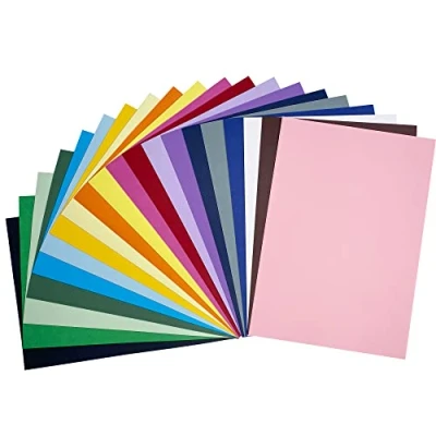 Image of Coloured Paper Card A4, Crafting and Decorating, Sketch Cutting Paper, 100 Sheet Pack 230gm 20 Assorted Colours