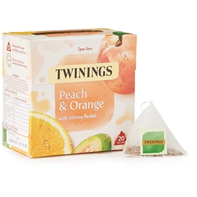 Image of Twinings Peach &amp; Orange Tea Bags, 20 Count (Pack of 1)