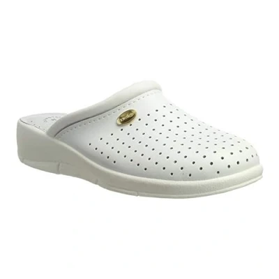 Image of San Malo value Nursing Clogs with perforations White Size 40