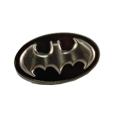 Image of DC Batman Logo Pewter Lapel Pin,Silver,1&quot;, Black