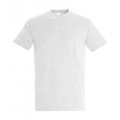 Image of SOLS Mens Imperial Heavyweight Short Sleeve T Shirt (Ash) Grey Cotton Size Large
