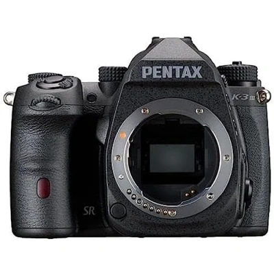 Image of Pentax K 3 Mark III Monochrome Body Black APS C DSLR Camera Field of View 100%, Optical Viewfinder, 5 Axis 5.5 Step In SR, ISO 1,600,000, Weather Resistant, Max 12fps, Touch Screen