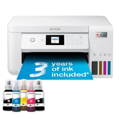 Image of EcoTank ET 2856 A4 Multifunction Wi Fi Ink Tank Printer, With Up To 3 Years Of Included