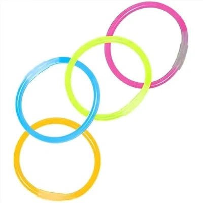 Image of Assorted Colors Glow Bracelets (20cm) Pack of 4 Perfect for Parties, Festivals &amp; Events