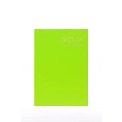 Image of Collins Essential A5 Day A Page 2022 23 Mid Year Diary Lime (ESSA51M.52 2223) Academic Student Journal Planner with diary, notes and timetables