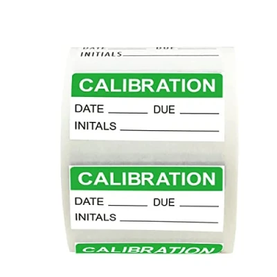 Image of Calibration Stickers for NIST Calibration, ISO 900 Quality Control 3/4 x 1 1/2 Inch in Size 500 Adhesive on a Roll(Green)