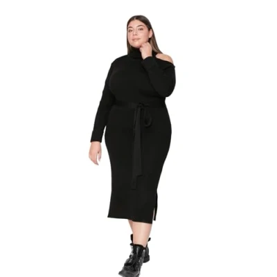 Image of Trendyol Plus Size Dress Black Standard