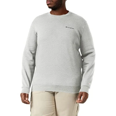 Image of Champion Men&#039;s Legacy Classic Small Logo Sweatshirt, Light Heather Gray, S