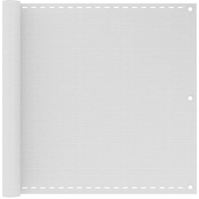 Image of vidaXL Balcony Screen White 90x500 cm HDPE