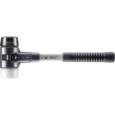 Image of Halder 3727060 Rubber/Superplastic Soft Face Mallet with Reinforced Cast Steel Housing, Multi Colour, 60 mm