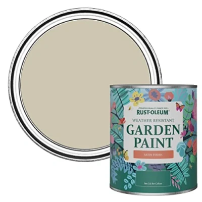 Image of Rust Oleum Green Mould Resistant Garden Paint In Satin Finish Silver Sage 750ml