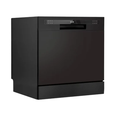 Image of Baridi Compact Tabletop Dishwasher 8 Place Settings, 6 Programmes, Low Noise, 8L Cycle, Start Delay Black DH88