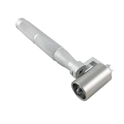 Image of QWORK 1.5&quot; Stainless Steel Home Wallpaper Seam Roller Wall Paper Construction Tool Flat Paint