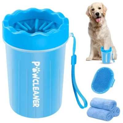 Image of Dog Paw Cleaner, Washer, Buddy Muddy Pet Foot Cleaner for Small Medium Large Breed Dogs/Cats (with 3 absorbent towel)