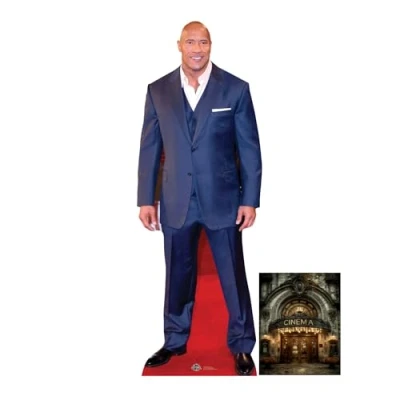 Image of Fan Pack Dwayne Johnson Lifesize Cardboard Cutout/Standee Includes 8x10 (20x25cm) Star Photo