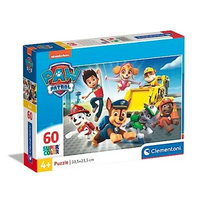 Image of Clementoni 26203 Supercolor Puzzle Paw Patrol 60 Pieces, Jigsaw For Kids Age 4, Cartoon, Made In Italy