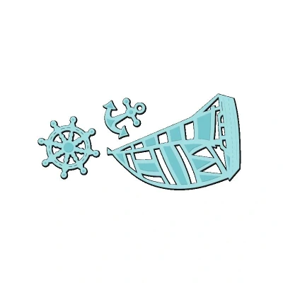 Image of Sweet Dixie Yacht Die, Metal, Grey