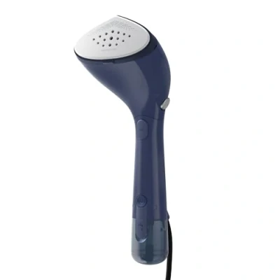 Image of Philips 7000 Series Handheld Steamer 1500W, 28g/min Continuous Steam. Optimal Temp. Metal Soleplate, 100ml Detachable Tank. Travel Pouch Included, Deep Azur (STH7020/20)