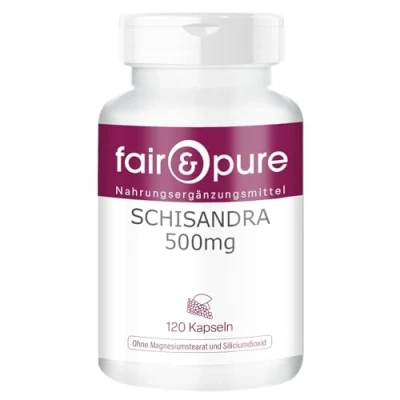Image of Fair &amp; Pure® Schisandra Capsules 500mg 9% schisandrin Vegan 120